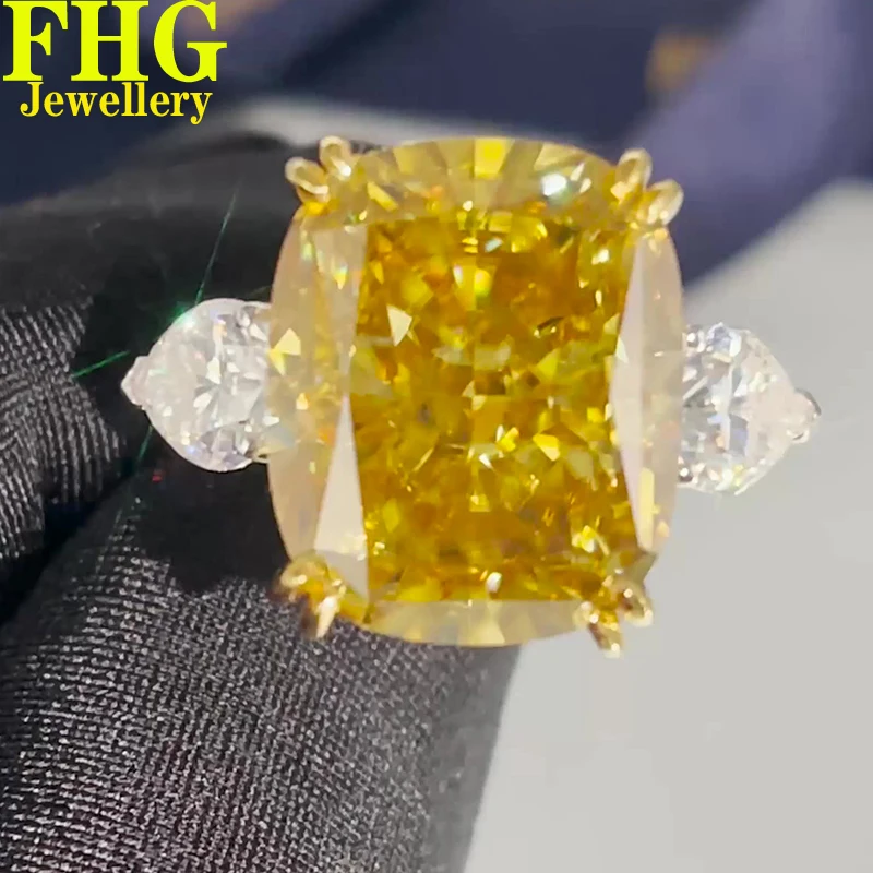 

Radiant shape 3 5 6 8 10 Ct Solid Au417 10K White Gold Ring DVVS Moissanite Diamonds Round Wedding Party Engagement Anniversary