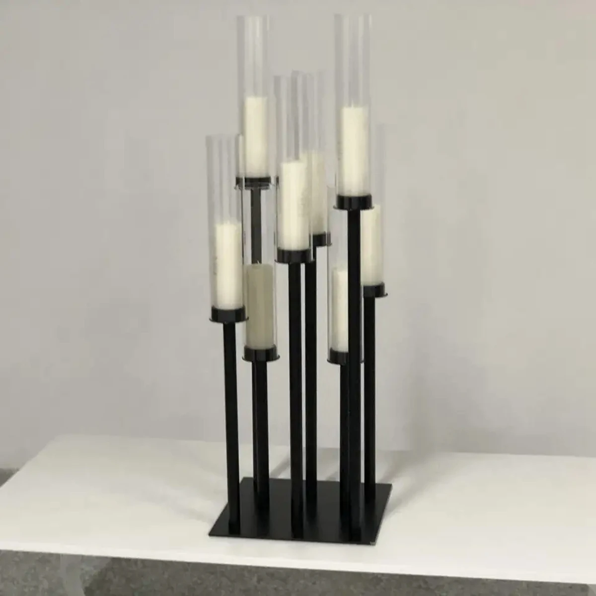 10pcs)Acrylic Crystal Wedding Road Lead Table Flower Stand Candlestick Centerpiece Event Party Wedding Decoration Supplies