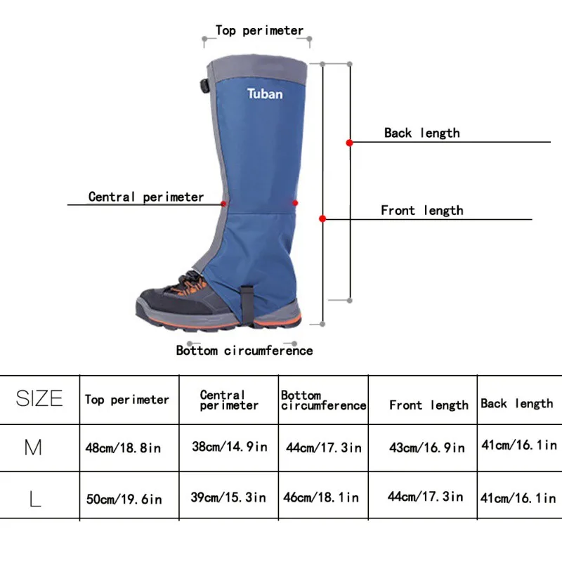 Outdoor Snow Kneepad Skiing Gaiters Hiking Climbing Leg Protection Protection Sport Safety Waterproof Leg Warmers waterproof leg gaiters cycling leg warmers