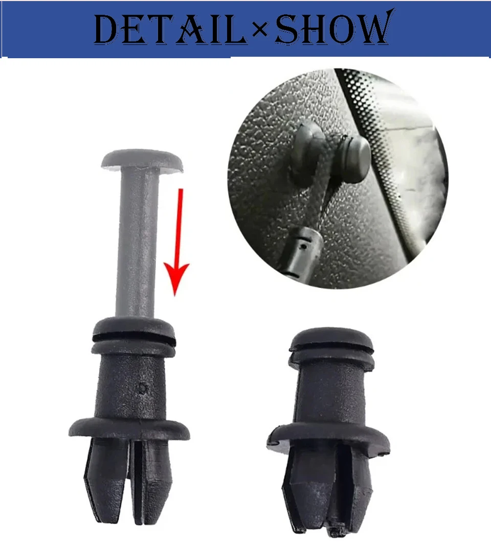 2 stücke Boot Stamm Hutablage Strap String Clips Tablett String Aufhänger Pivot Haken Für Volkswagen GOLF 5 Mk6 Tiguan Polo UP T-CROS – Detail 5