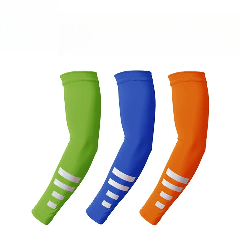 2Pcs Summer Outdoor Sun Protection Arm Sleeves Quick-drying Breathable Night Running Cycling Reflective Ice Silk Sleeves sun protection arm sleeves arm sleeves cooling arm sleeves