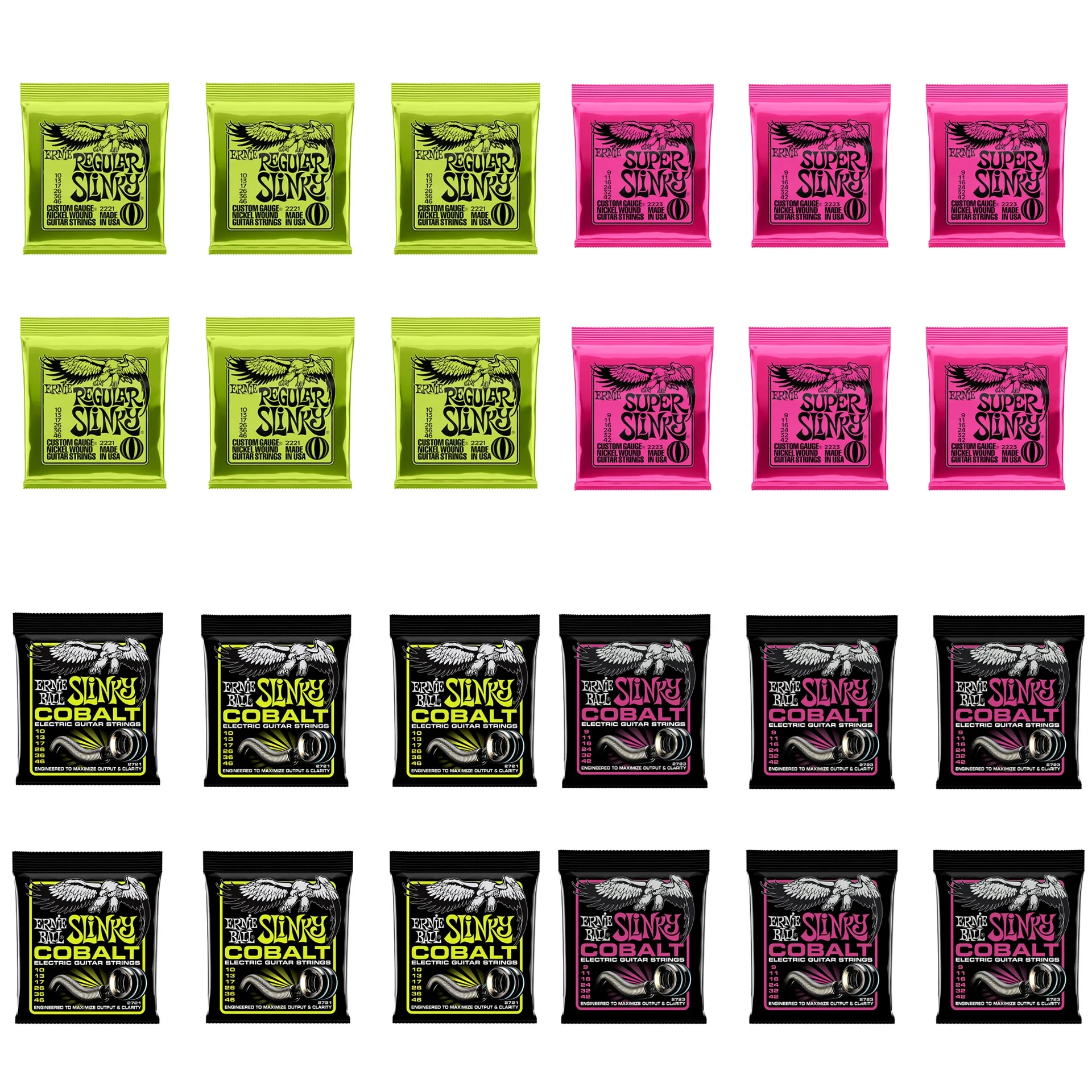 6 Pz/Set Corde Per Chitarra Elettrica Slinky 2223. 2222. 2221. 2225. 2215. 2627. 2226. 2220 Corde Per Chitarra