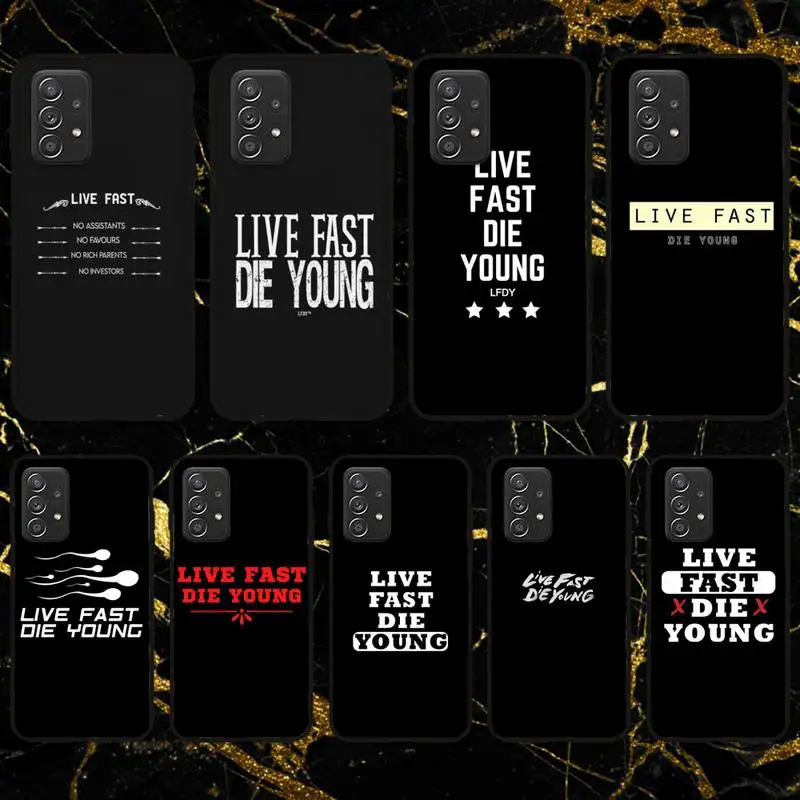 Live Fast Die Young Lfdy Custodia Per Telefono Per Samsung Galaxy A02 A12 A21 A22 A32 A41 A42 A51 A71 A72 Shell