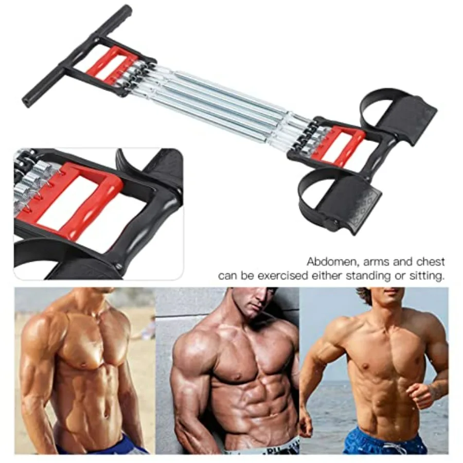 3 in 1 Chest Clip Muscle Pedal Spring Chest Expander , Pedal Puller Three Purpose Fitness Equipment Removable,Strength Trainer G