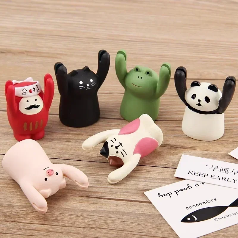 Kawaii Cartoon Card Holder Photocards Stand Message Note Holder Memo Clips Cute Desk Organizer Korean Stationery Office Supplies card holder credit card holder photo card holder desk organizer desk card holder card display stand postcard holder sticky note holder