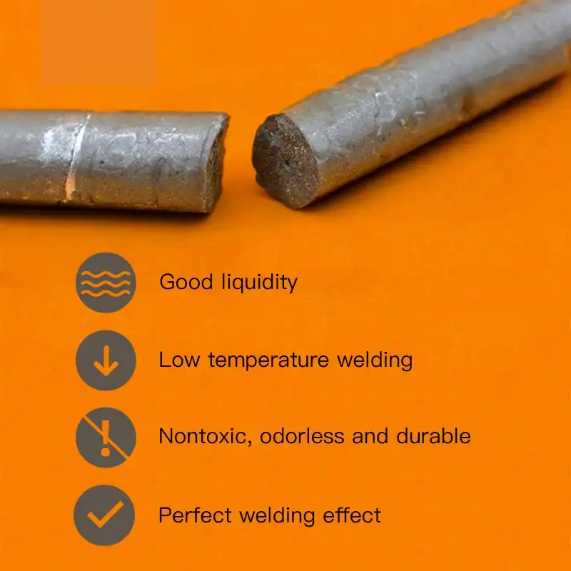 6 PCS Powder Cored Aluminum Welding Rod No Need Solder Powder Aluminum Low Temp Welding Rods Brazing Low Temperature Rod Solder