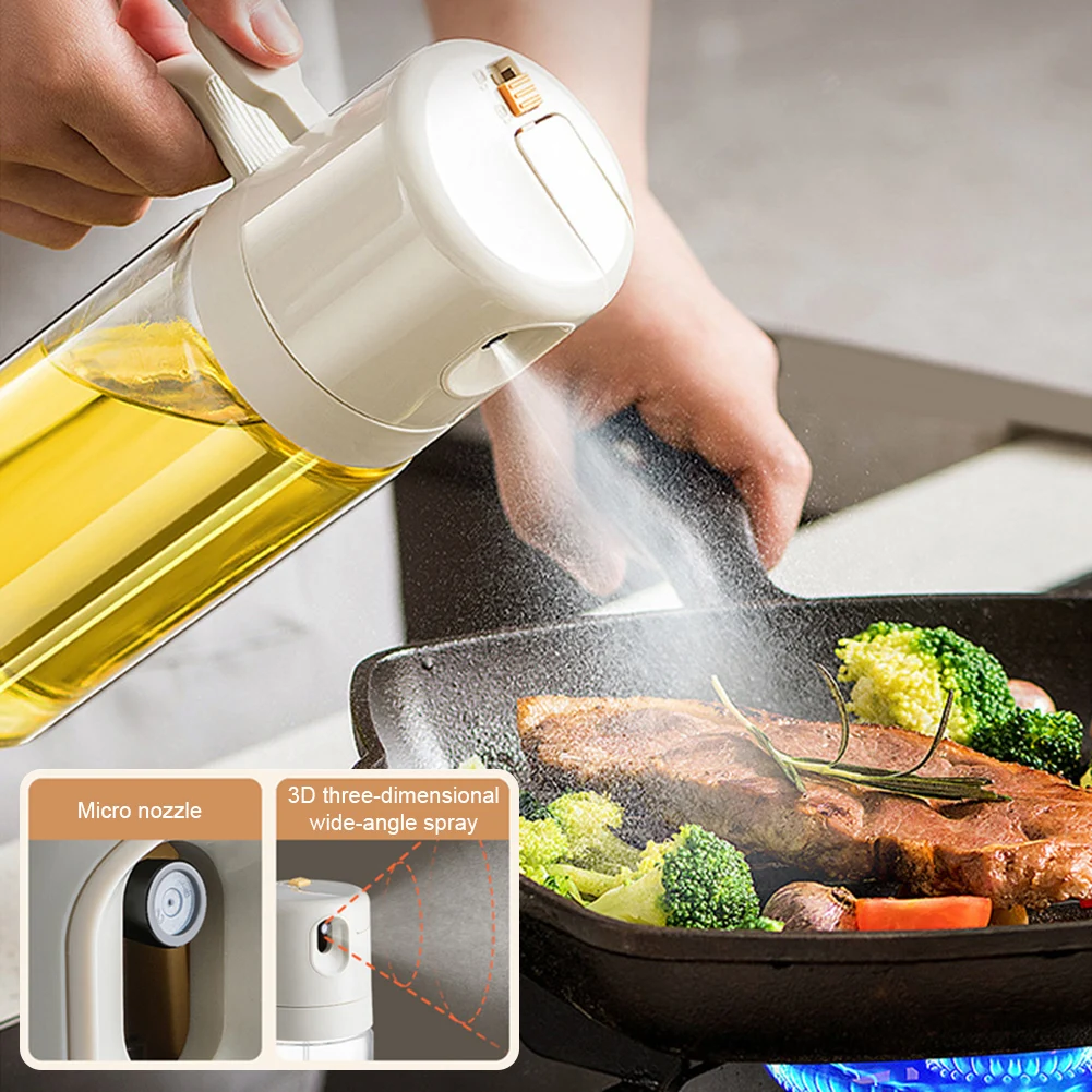500ml Oil Sprayers With Pour Spout Large Capacity Soy Vinegar Oil Bottle For Salad/Barbecue