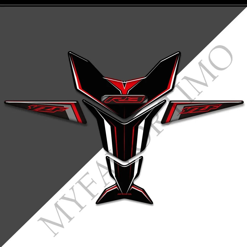 FIT YAMAHA YZFR3 Motorcycle Protector Stickers Gas Fuel Oil Kit Knee Tank Pad