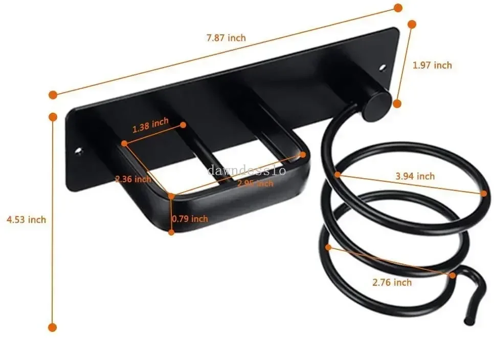 Hair Dryer Holder Organized Rack Wall Mounted Hair Straightener stand Bathroom Shelf Storage Shelves Accessories Shelves 5