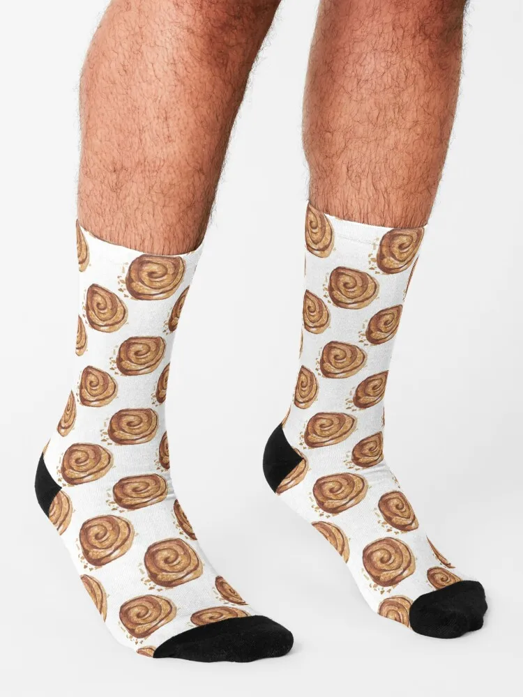Cinnamon rolls white Socks Stockings compression cartoon socks Wholesale