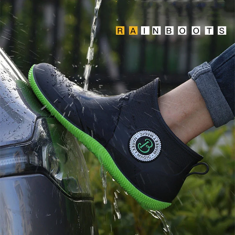 Botas De Agua para Mujer, botines De goma, impermeables, para la lluvia