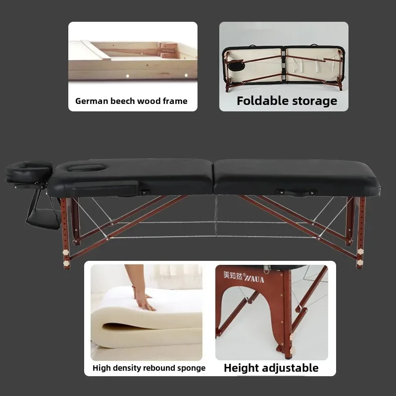 Original point folding massage portable home beauty salon exclusive bed 185 * 60cm 4