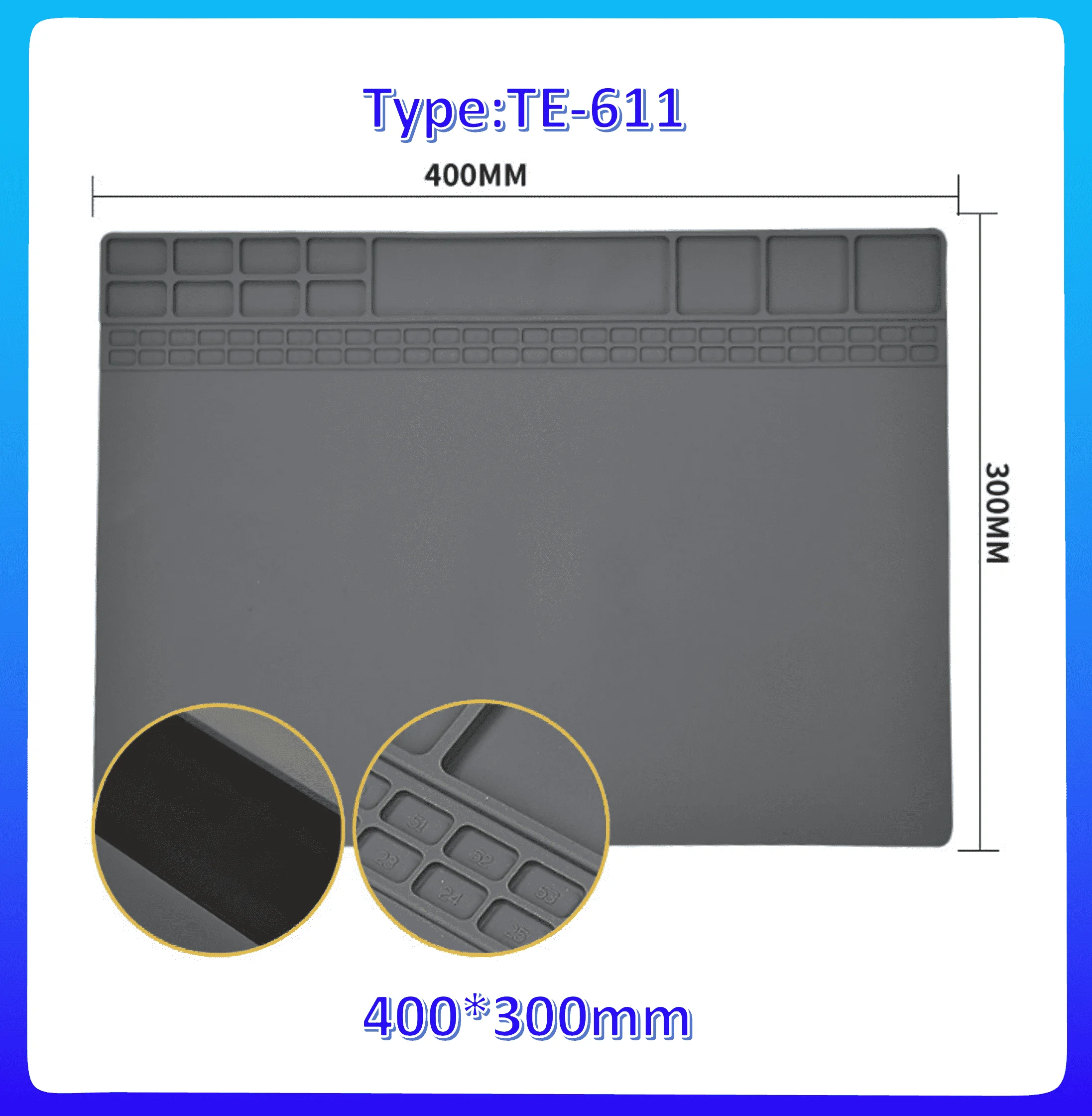 HEAT STATION SILICONE SOLDERING MAT MAGNETIC SOLDER DESK WORK