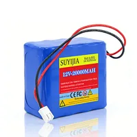 Batterie au lithium 18650 pour bateau à appât GPS D50B, 12V 20000mAh, adaptée aux interphones d'ascenseur, aux sonnettes vidéo, aux lampes de secours 5
