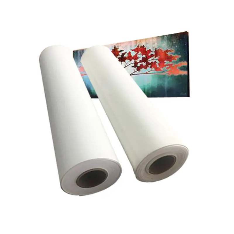 Custom Painting Canvas Painting Canvas 24in Bright White Matte Waterproof Inkjet Printing Blank Polyester Digital Art Canvas 260gsm