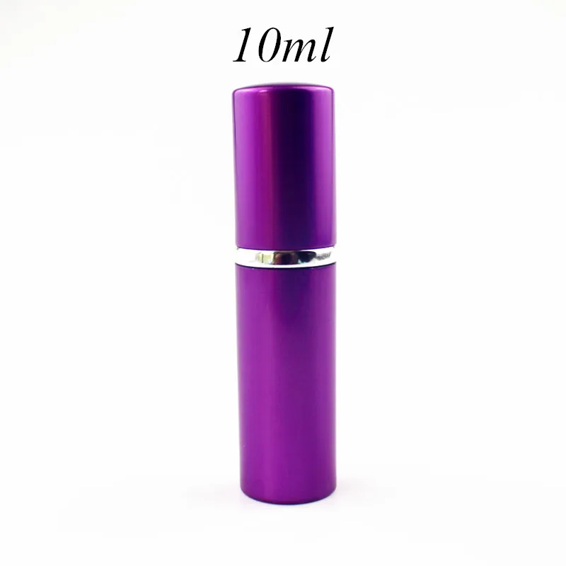 Compact Refillable Perfume Spray Bottle with Aluminum Case, 5ml - 10ml Capacity
