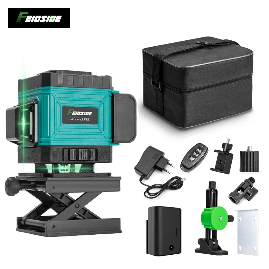

12 Lines 3D Green Laser Level Self-Leveling 360 Degrees Horizontal And Vertical Cross Lines Green Laser Line