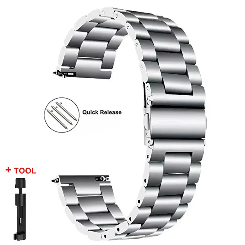 Stainless Steel Quick Release 22MM Metal Watch Band Strap