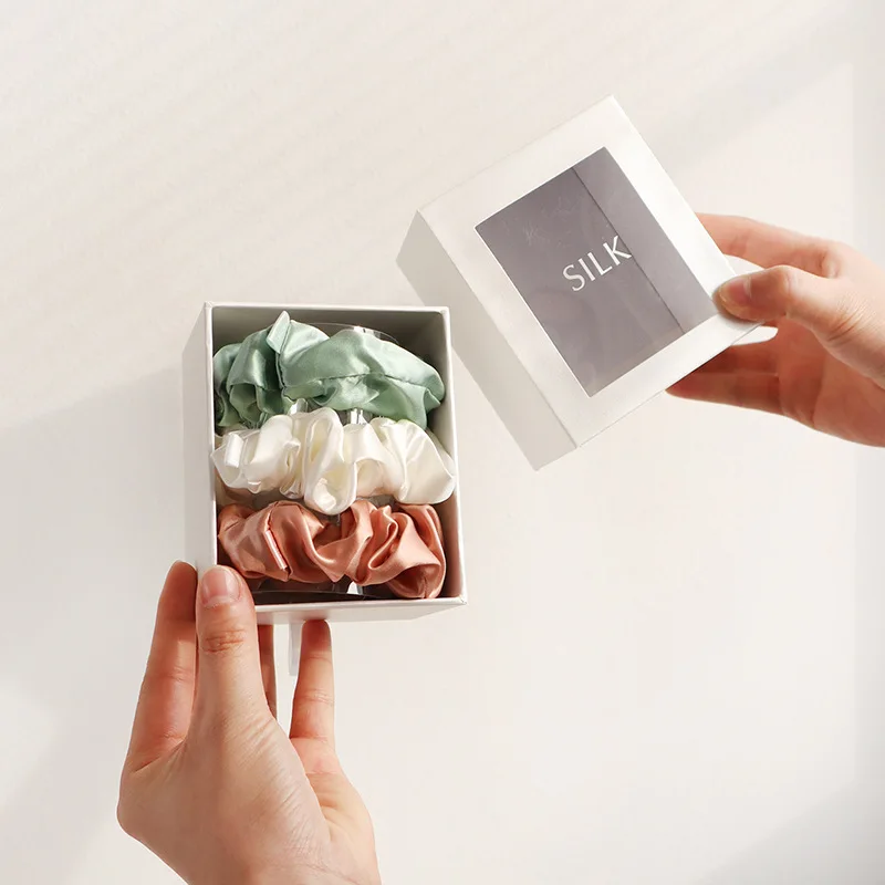 Luxurious 22 Momme Mulberry Silk Hair Scrunchie - Elegant 3.5cm Elastic Hair Tie