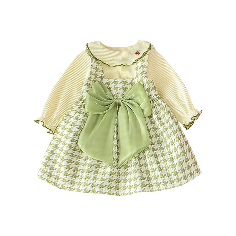 

Girls Clothing Sets Autumn Infants Newborn Baby Clothes Long Sleeve Tops+Dress+Hairband 3pcs/set Outfits Bebes Clothes 0-4Y
