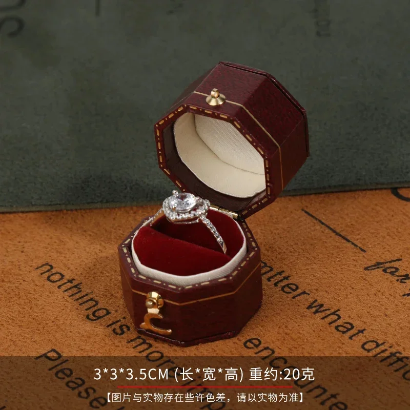 Jewelry Ring Box For Proposal Ceremony Wedding Single Slot For Women
