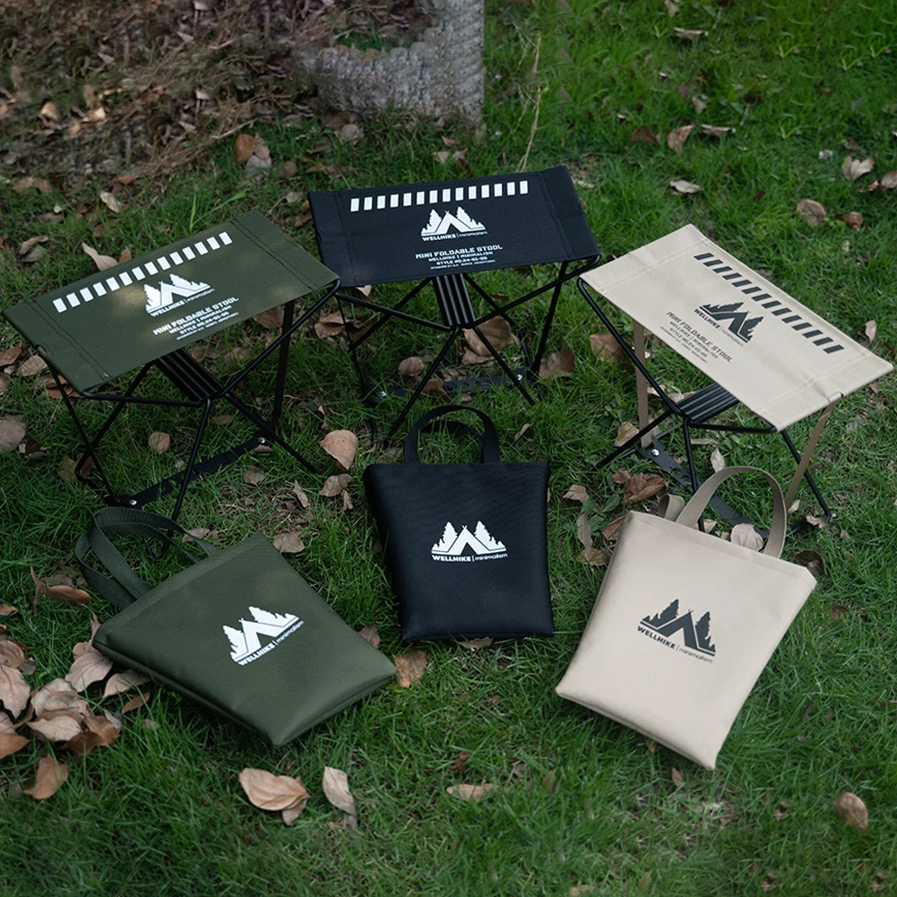 Portable Folding Stool Waterproof Mini Camping Stool High Load-Bearing Collapsible Travel for Hiking Backpacking