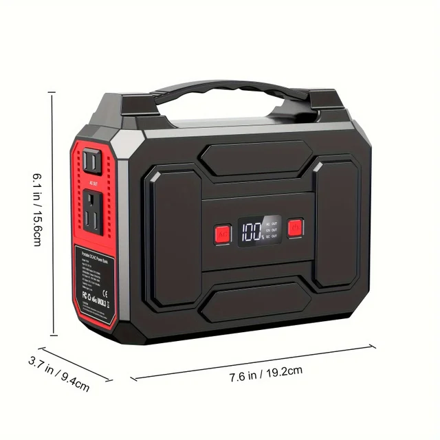 100W 146Wh Portable Power Station With 40W Foldable Solar Panel Charger 2