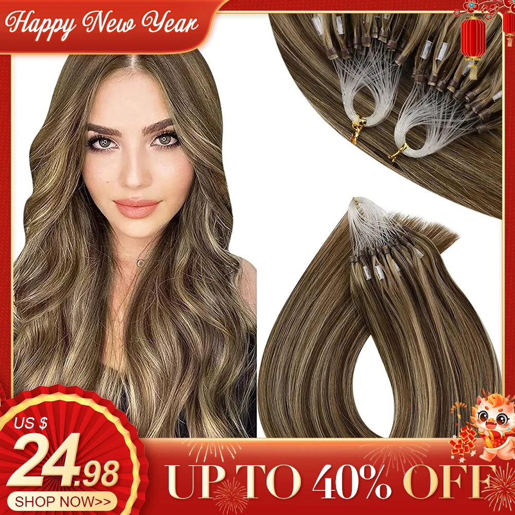 Vesunny Remy Micro Loop Estensioni Dei Capelli Umani Micro Perline Capelli Setosi Micro Anello Morbido Estensioni Dei Capelli 1G/Filo 50G