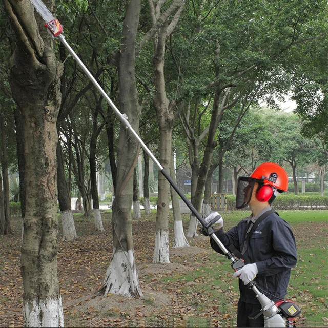 52cc largo alcance poste motosierra telescópica cepillo árbol cortador  podadora