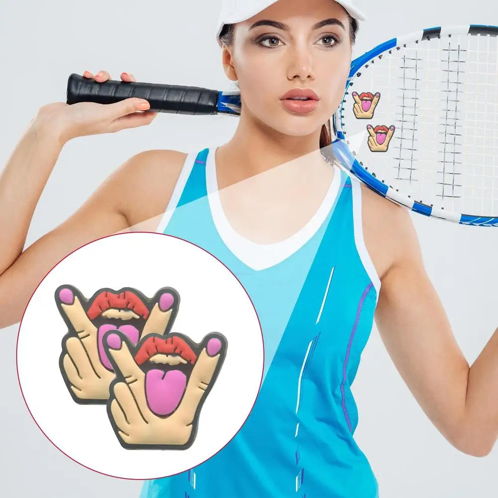 Description Picture 3 of itemTennis Dampener 2PCS Cute Tennis Shock Absorber Soft Silicone Tennis Vibrastop Dampener Tennis Racket Accessories Make A Big Hit