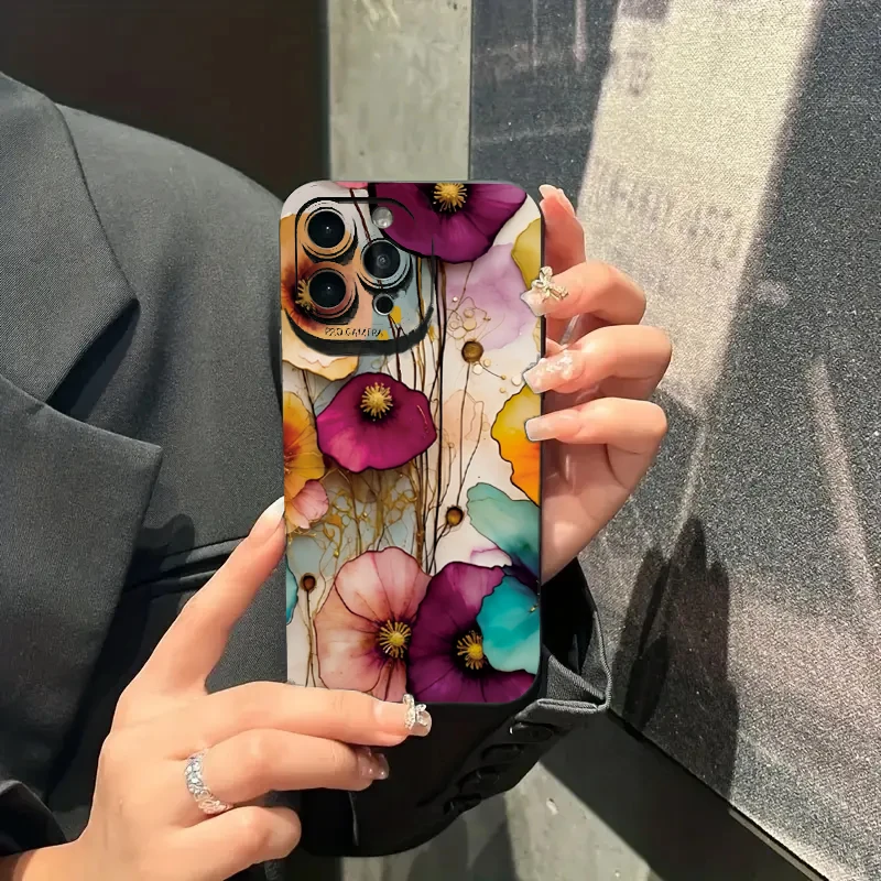 Vintage Floral Pattern Soft TPU Protective Phone Case Cover