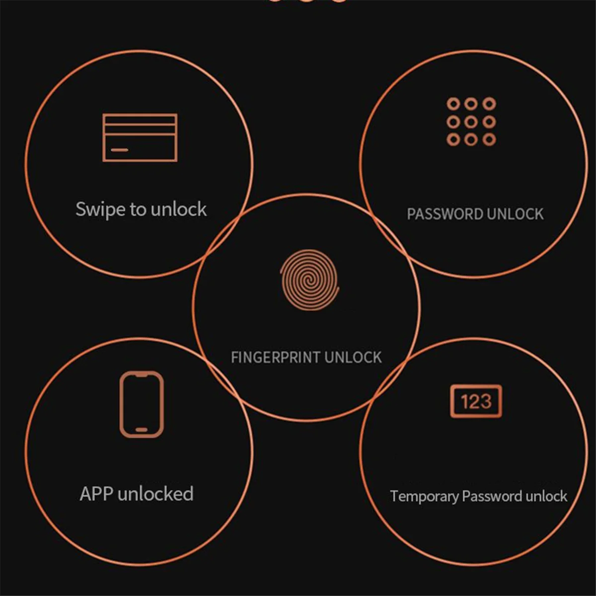 U-VBN-Tuya App Remote Control Smart Door Lock Deadbolt with Keys Fingerprint Lock Electronics Digital House Electronic