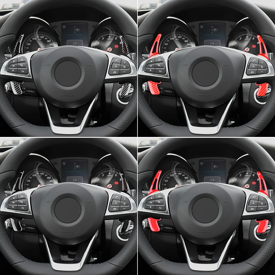 Great-luck Aluminum Paddle Shifter Extensions - Silver For Mercedes Benz AMG Models (2014-2018)