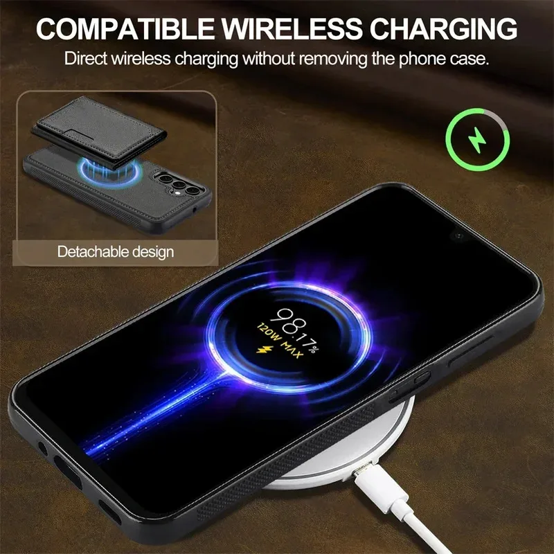MagSafe Magnetic Detachable Wallet Phone Case Cover