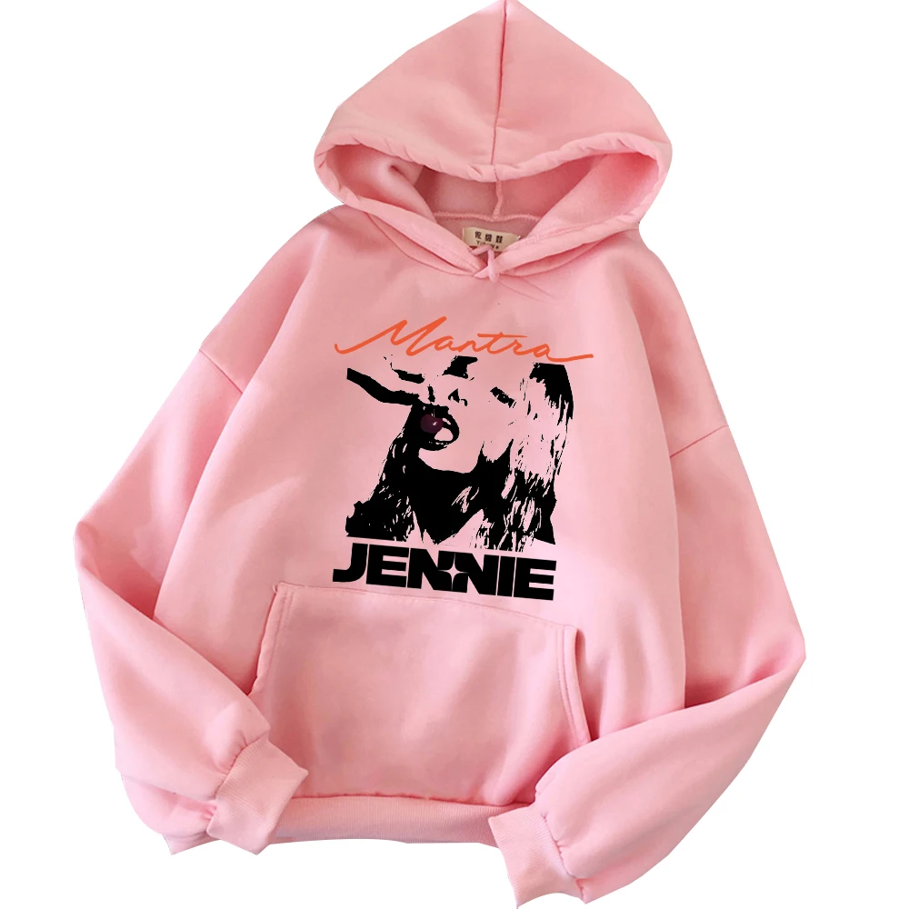 Jennie Mantra Hoodie Harajuku Pullover Tops Sweatshirt Fans Gift