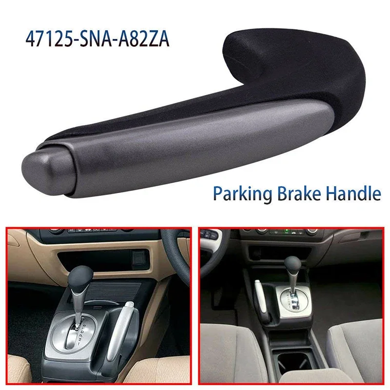 자동차 브레이크 레버 손잡이 핸드 브레이크 레버 주차 핸드 브레이크 핸들 커버 Honda Civic 2006- 2011 47115-SNA-A82ZA 액세서리