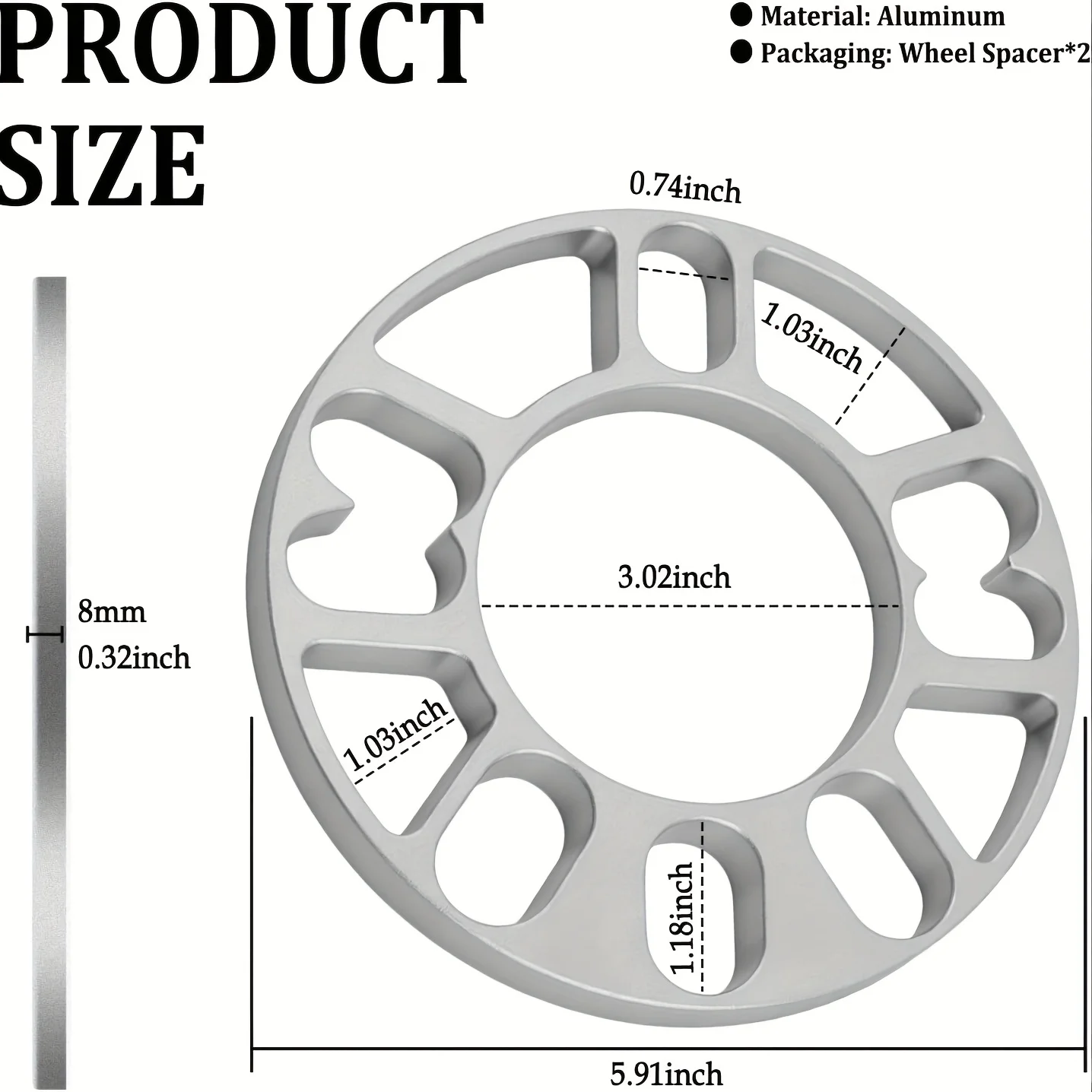 Premium Universal Wheel Spacers Set – Hub-Centric Adapters for Enhanced Stability and Wider Stance Adjustment