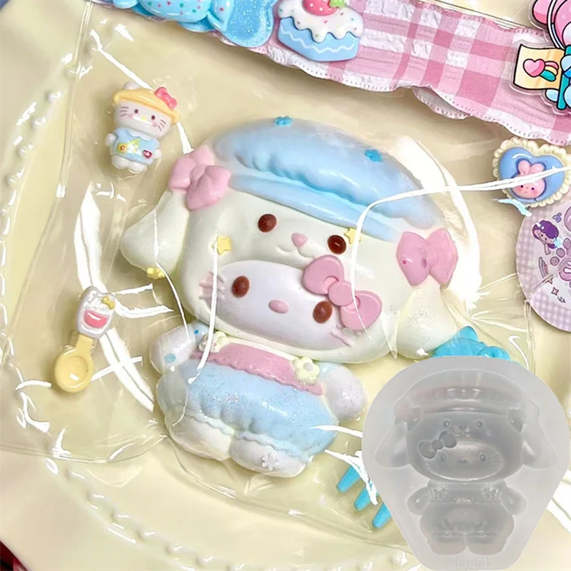 Cute cartoon shape aromatherapy candle silicone mold cute animals resin mould cement gypsum molds mochi squishy toy making mould