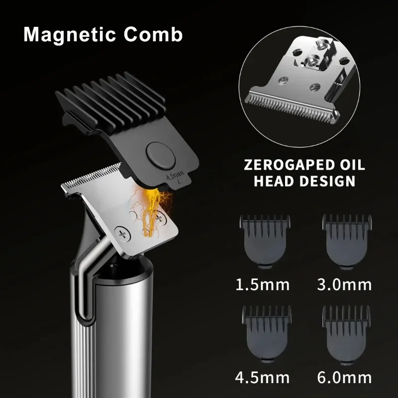 Beard Trimmer for Men Professional Hair Clippers Zero Gapped Hair Trimmer Cordless USB Rechargeable Easy To Hold and Use Clipper 2