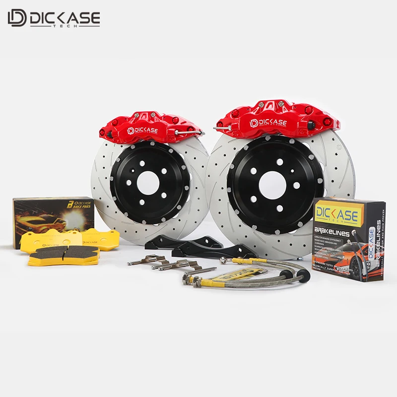 

Dicase Auto Car Brake Full Set 6 Pot Caliper with 355*32mm Drilled and Slotted Disc for Toyota Camry 18inch Front Wheel