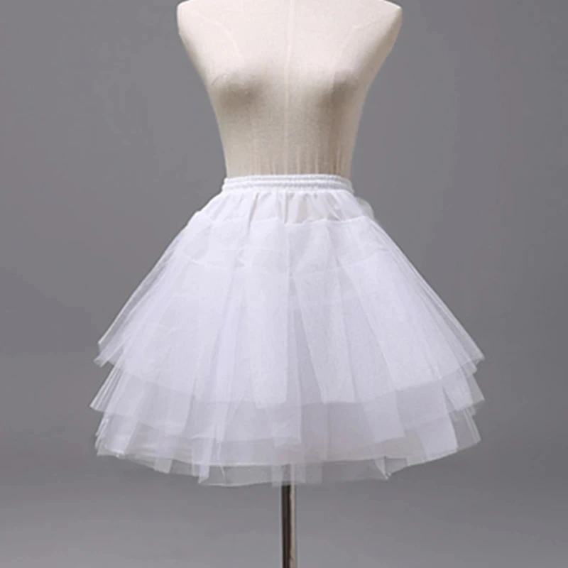 Fast Shipping Wedding Accessories Kids Flower Girls Petticoat Underskirt Crinoline Cosplay Party Short Dress Jupon Enfant Fille