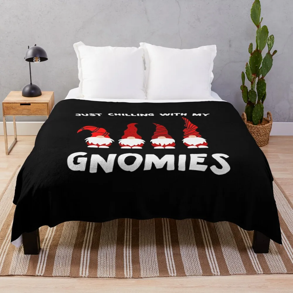 

Just Chilling With My Gnomies Throw Blanket Moving Blanket