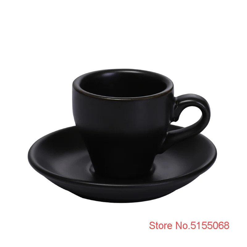 Cheap 100cc Professional Espresso Mug And Saucer Sets Cappuccino Italian  Black Coffee Cup Cafe Office Demitasse Beker Tasse Taza - AliExpress