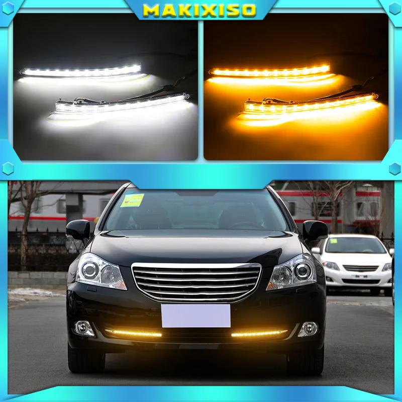 

Светодиодный ные дневные ходовые огни для Toyota crown 2005-2011, светодиодные дневные ходовые огни, высокая яркость светодиодный противотуманные фары, ходовые огни