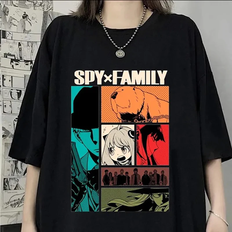 

New Japanese Anime Spy X Family Print T-Shirt Fashion Men's Women's T-Shirt Streetwear Summer Cool T-Shirt Top