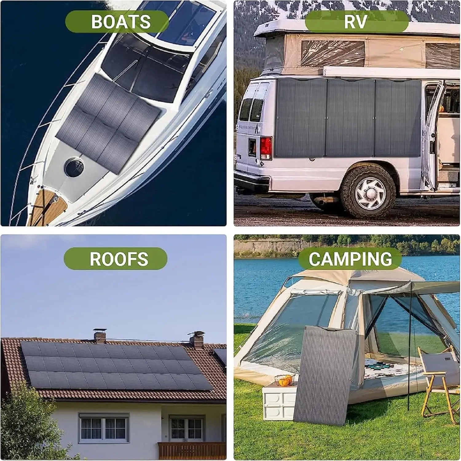 ALLPOWERS Balcony Power Plant SF200 200W / 100W SF100 Portable Flexible Solar panel IP68 for Power Station off-grid Rooftops RVs