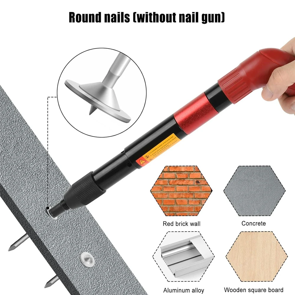 40/100PCs Round Nails for Nail Wall Fastening Tool Slotting Device Pneumatic Nailing Gun Wall Fastening Tool Nail Gun Accessorie 3