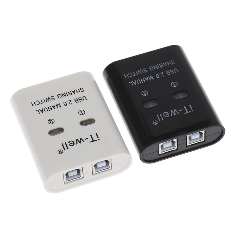 

USB Printer Sharing Device, 2 In 1 Out Printer Sharing Device, 2-Port Manual Kvm Switching Splitter Hub Converter