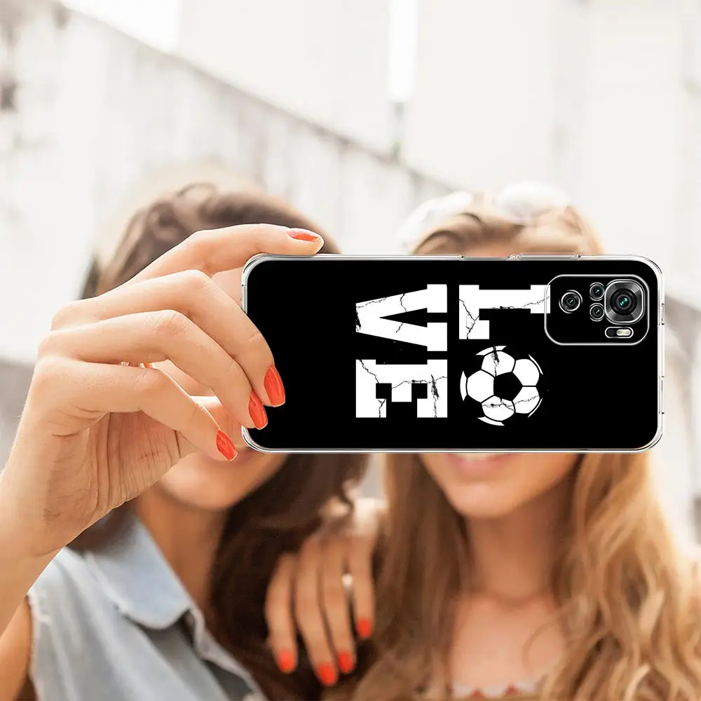 Football Player Soccer Art Soft Clear Phone Case