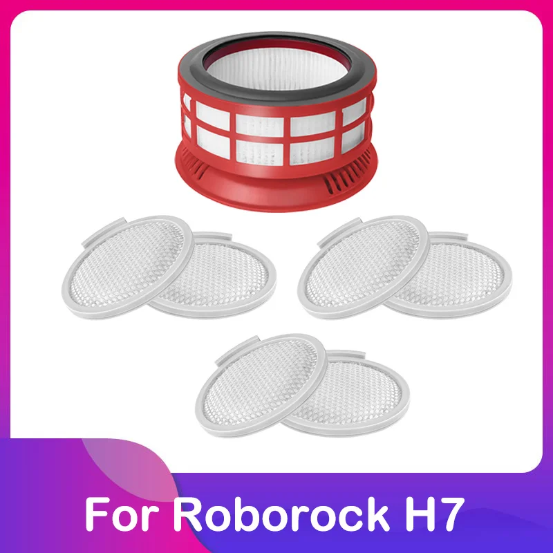 

For Xiaomi Mijia Roborock H7 Handheld Wireless Vacuum Cleaner Replacement Accessories Front Rear HEPA Filter Part Household